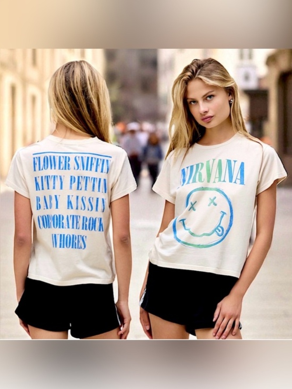 Daydreamer NWT Nirvana Gradient Smiley Solo Tee Small